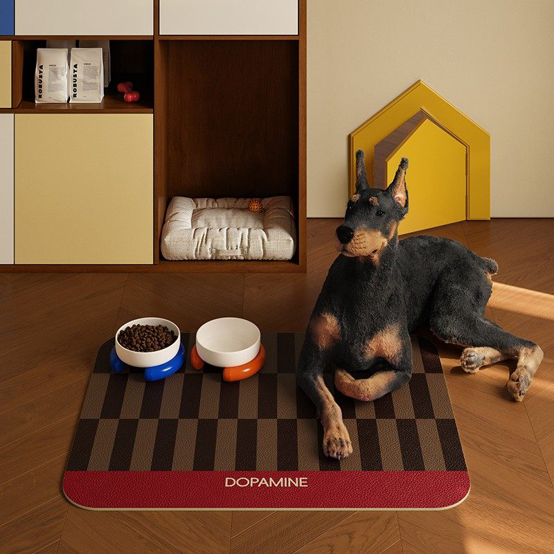 Absorbent Anti-Slip Pet Feeding Mat Tear-Resistant