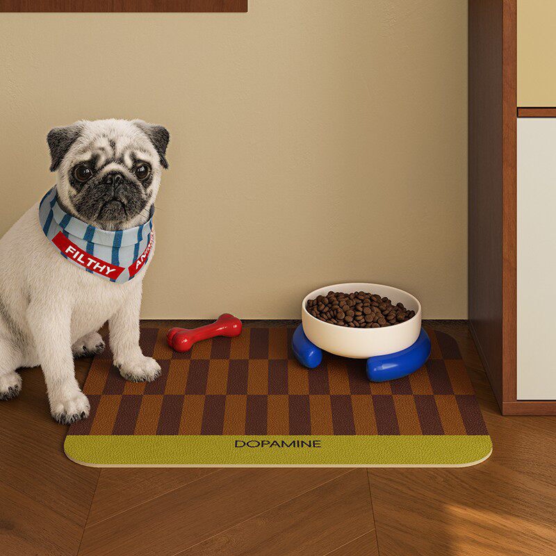 Absorbent Anti-Slip Pet Feeding Mat Tear-Resistant