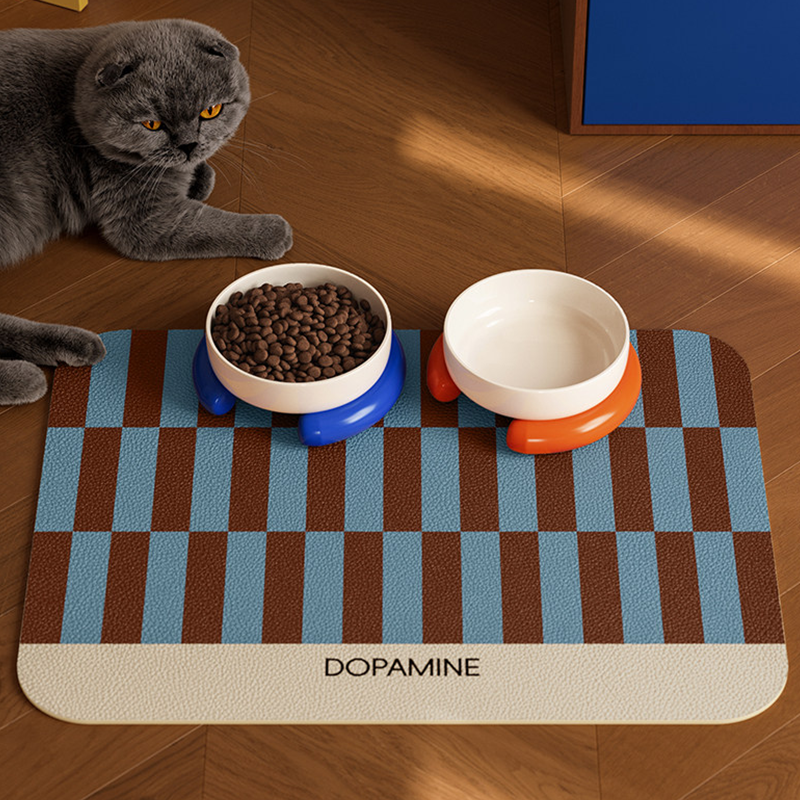Absorbent Anti-Slip Pet Feeding Mat Tear-Resistant