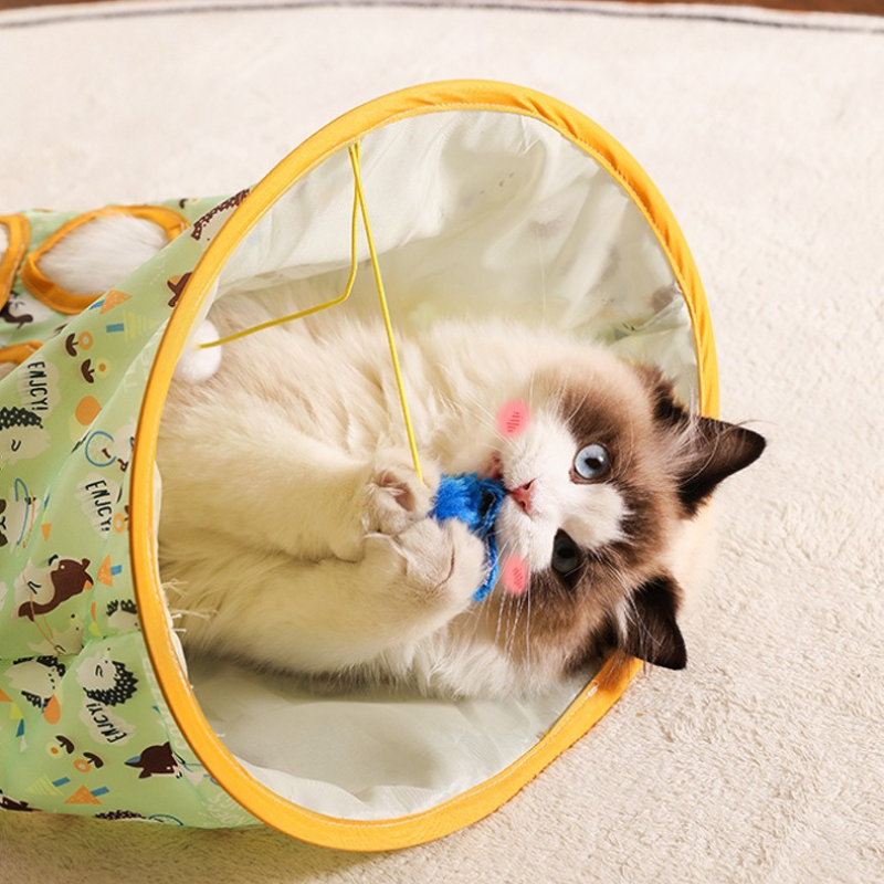 Cat Tunnel Crinkle Bag – Interactive Hide-and-Seek Play Tunnel for Cats