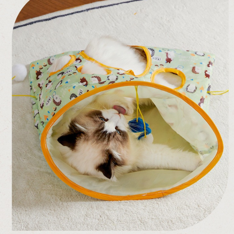 Cat Tunnel Crinkle Bag – Interactive Hide-and-Seek Play Tunnel for Cats