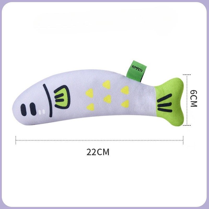 Catnip Fish Chew Toy – Dental Aid & Hairball Relief