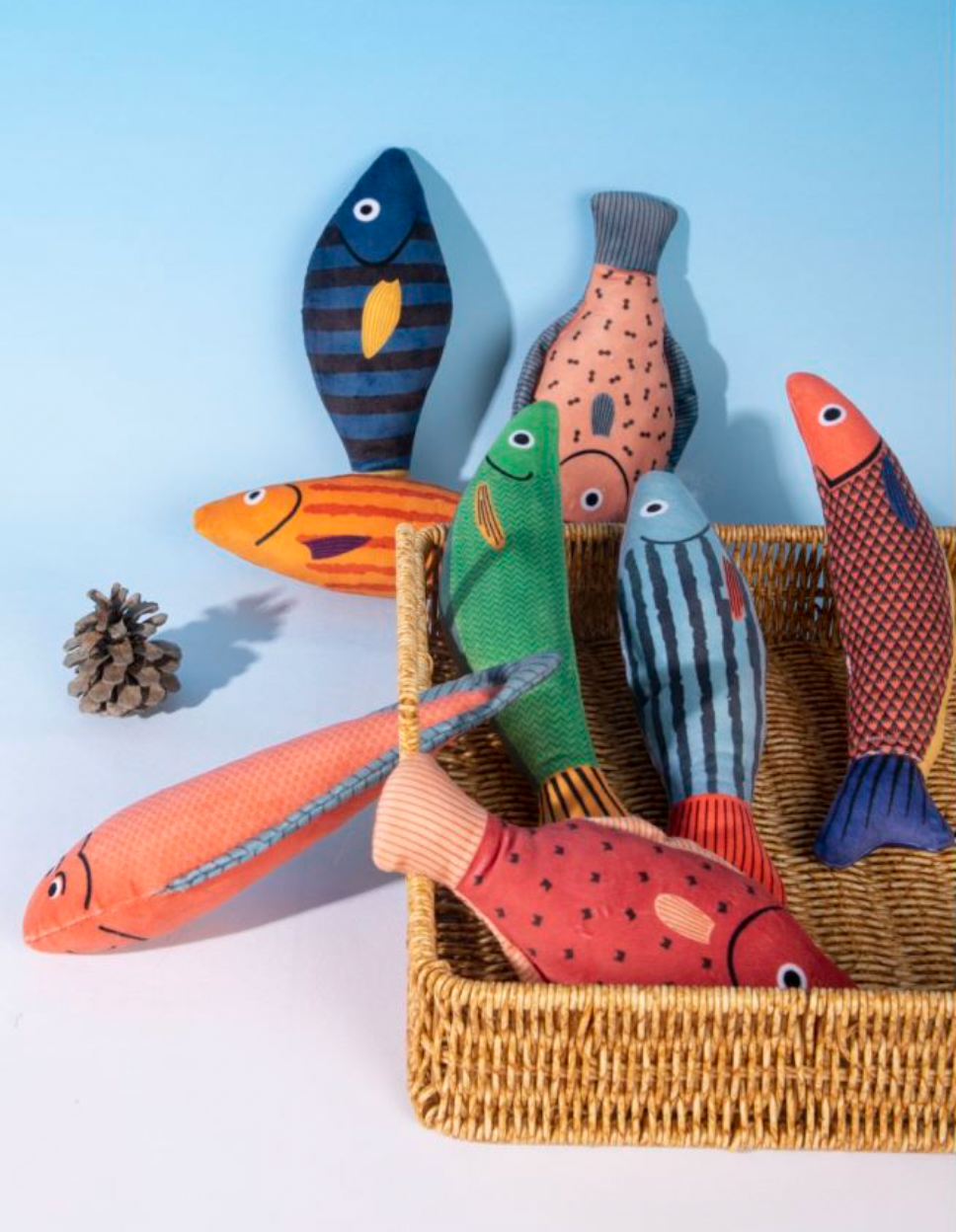 Catnip Plush Fish Toys for Cats – Soft Bat & Kick Play