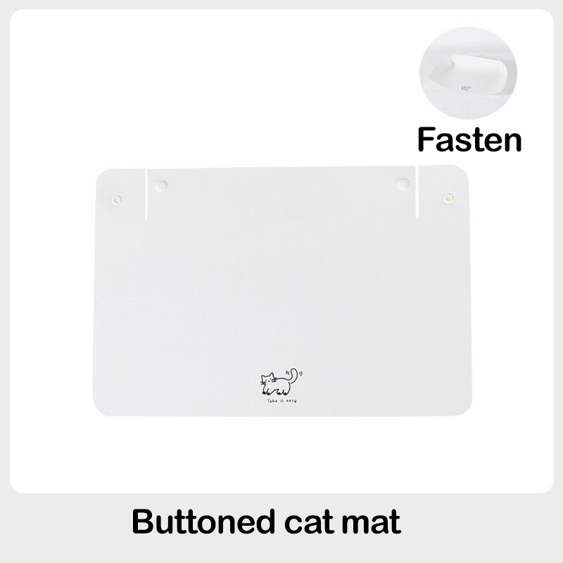 Half-Enclosed Waterproof PU Pet Feeding Mat Non-Slip