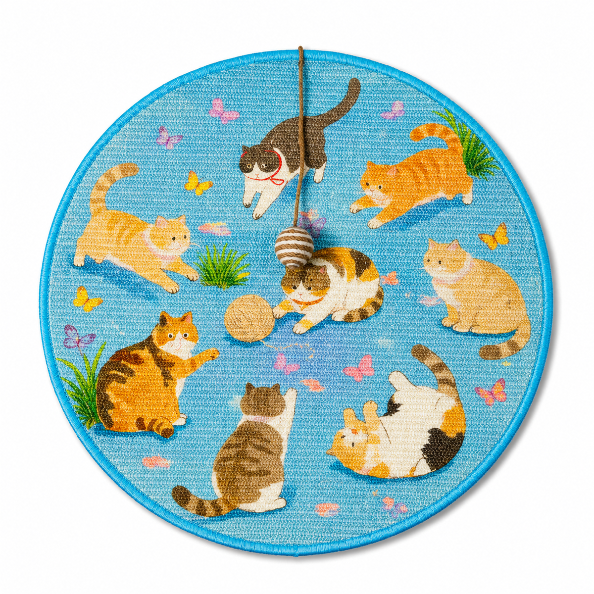 Self-Adhesive Sisal Cat Scratching Pad – No-Shed Wall & Floor Cat Scratch Mat