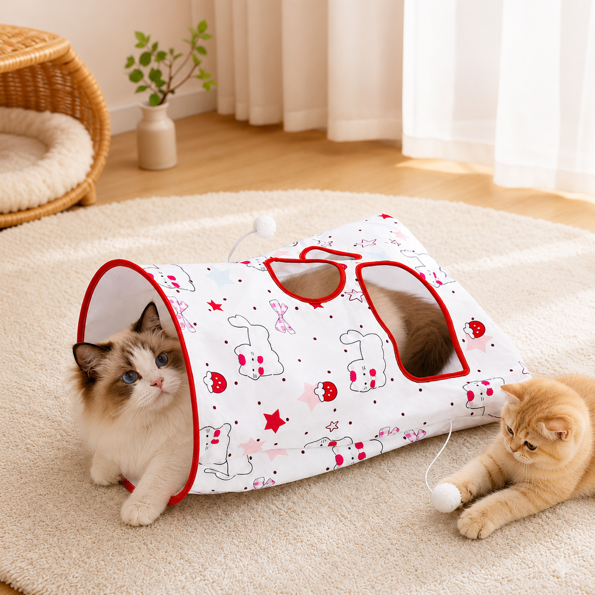 Cat Tunnel Crinkle Bag – Interactive Hide-and-Seek Play Tunnel for Cats