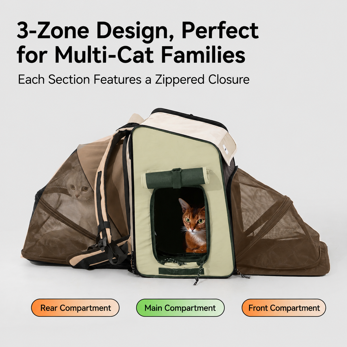 Dual-Expandable Tent Cat Carrier Backpack – additional product view 5