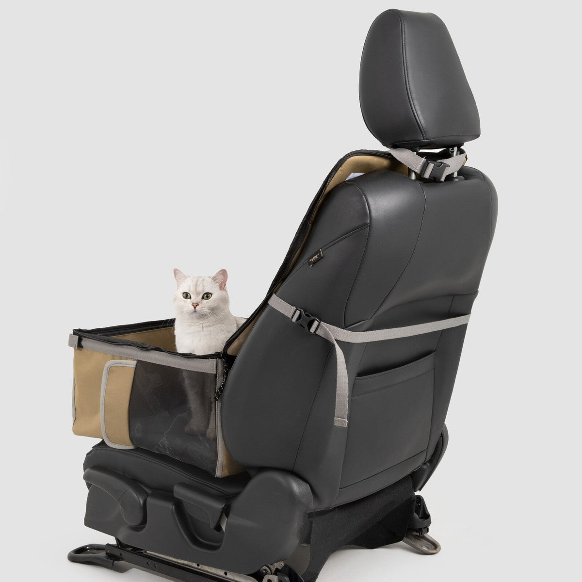 Convertible Car Booster Seat & Backpack Pet Carrier – shown with a cat, image 10