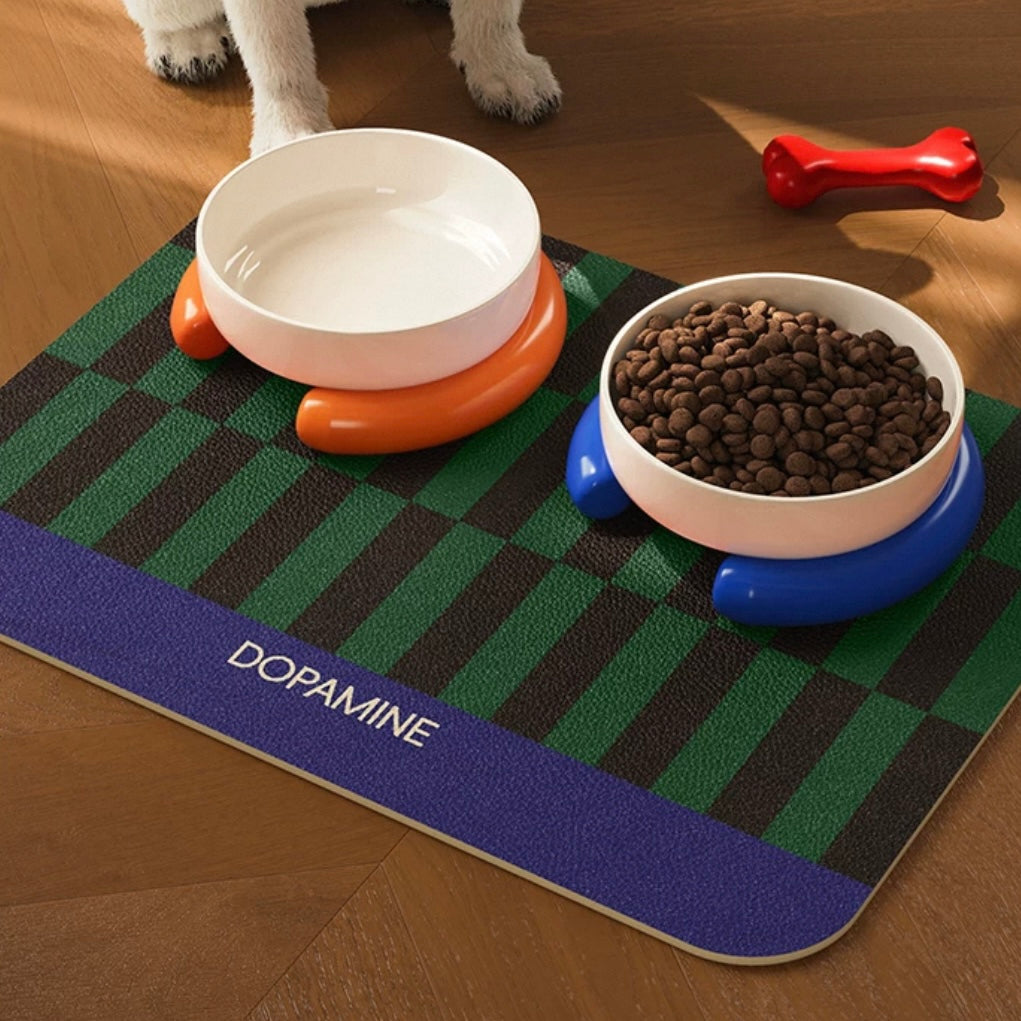Absorbent Anti-Slip Pet Feeding Mat Tear-Resistant