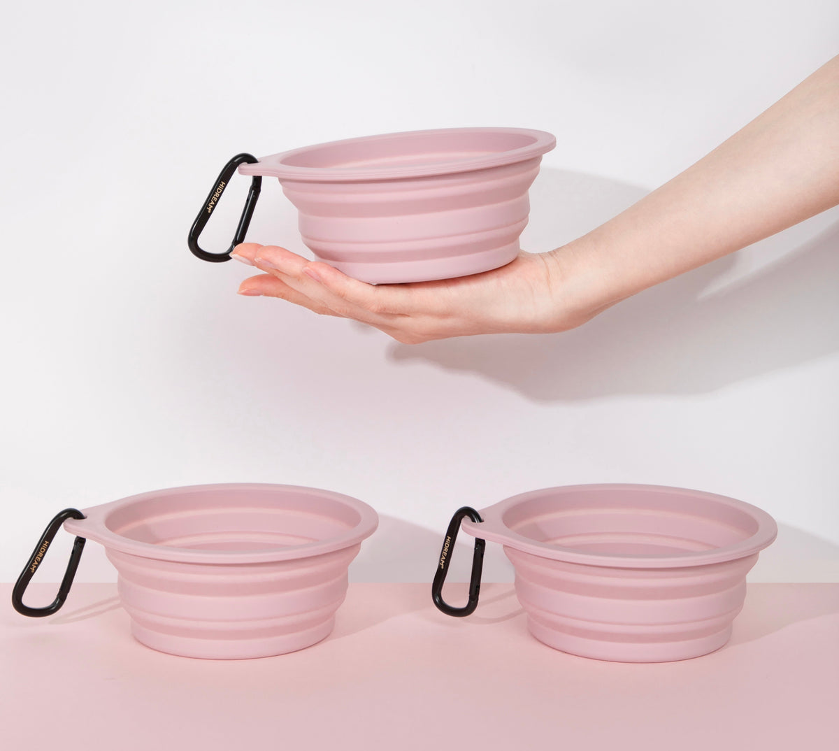Collapsible Silicone Pet Travel Bowl – Clip-On Food & Water Bowl