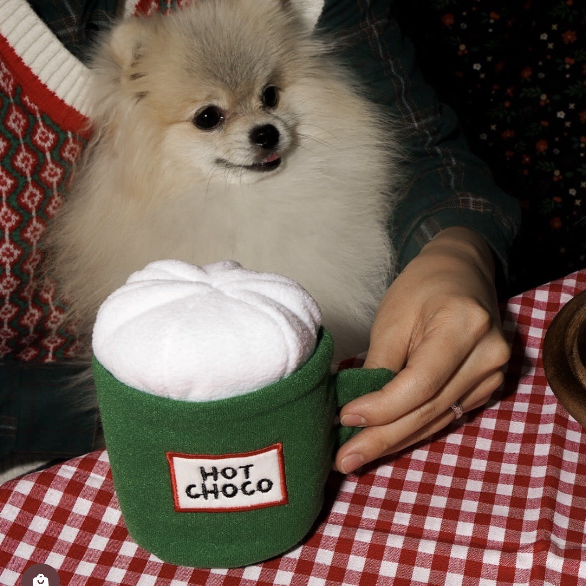Hot Cocoa Plush Dog Toy – Soft Mug Shape with Sound