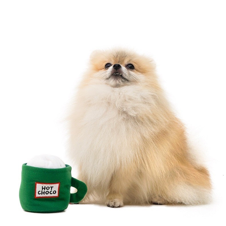 Hot Cocoa Plush Dog Toy – Soft Mug Shape with Sound