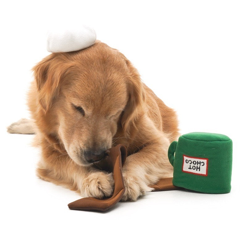 Hot Cocoa Plush Dog Toy – Soft Mug Shape with Sound