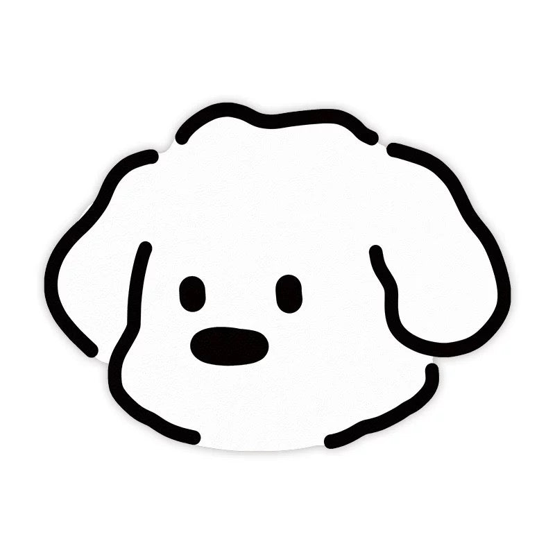 Cartoon Pet Feeding Mat – Animal-Shaped Bowl Floor Protector