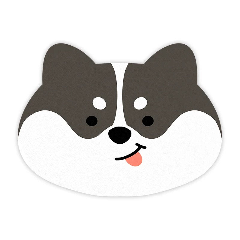 Cartoon Pet Feeding Mat – Animal-Shaped Bowl Floor Protector