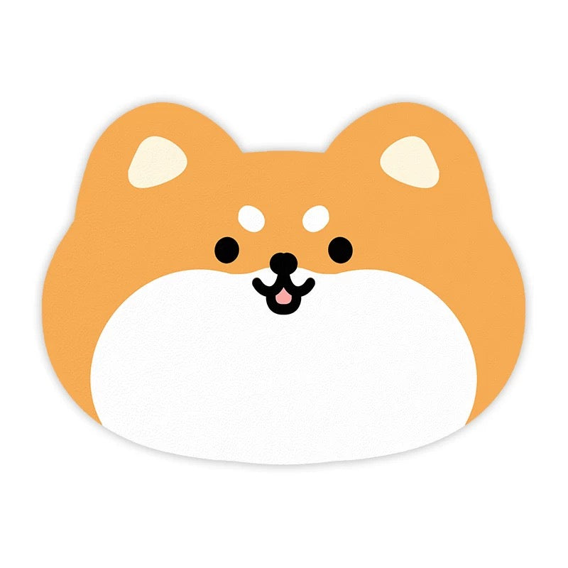 Cartoon Pet Feeding Mat – Animal-Shaped Bowl Floor Protector