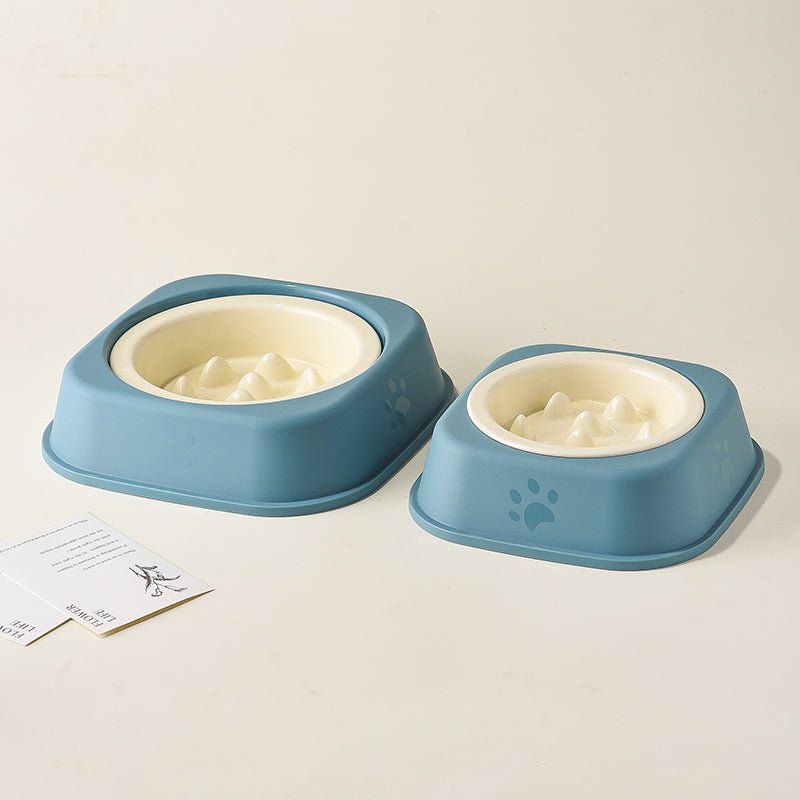 Ceramic Slow Feeder Dog Feeding Bowls With Detachable Stand
