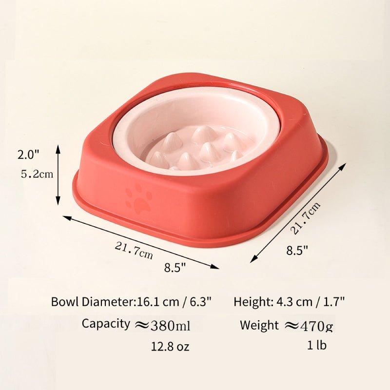 Ceramic Slow Feeder Dog Feeding Bowls With Detachable Stand