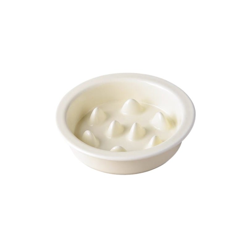 Ceramic Slow Feeder Pet Feeding Bowls With Holder