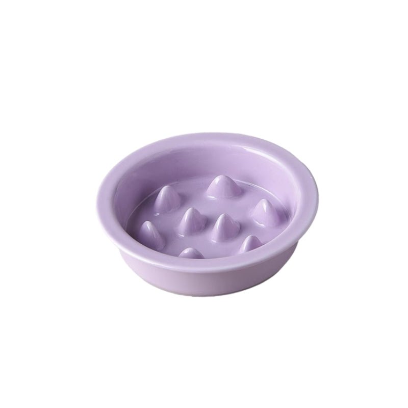 Ceramic Slow Feeder Pet Feeding Bowls With Holder
