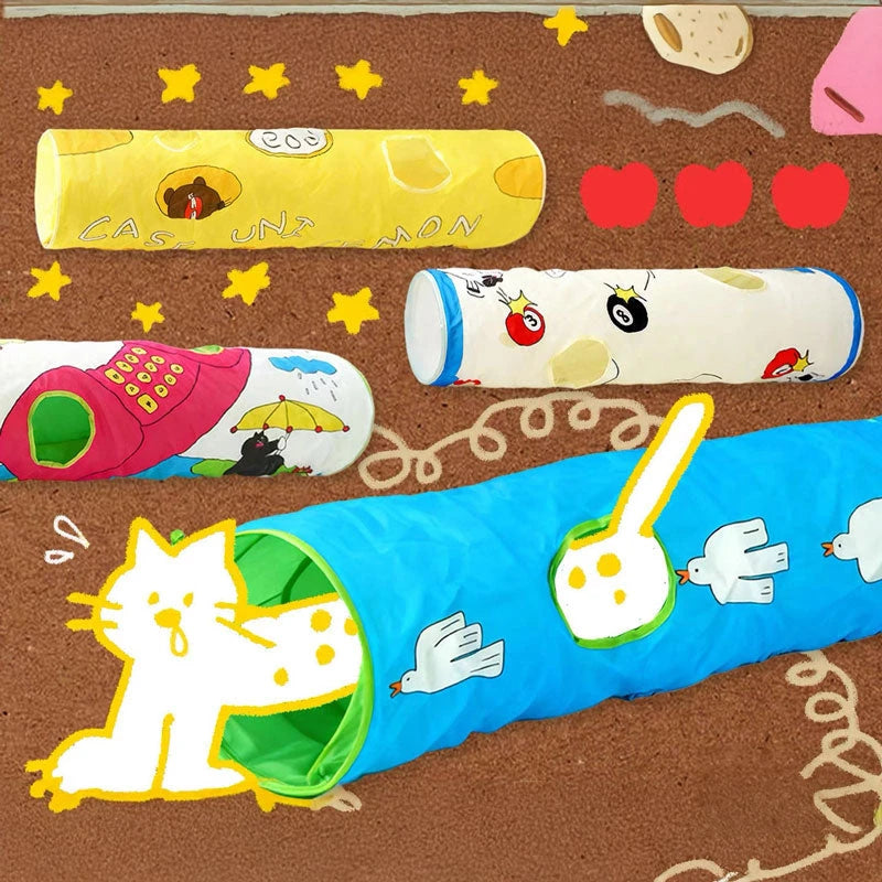 Peek-a-Play Illustrated Cat Tunnel