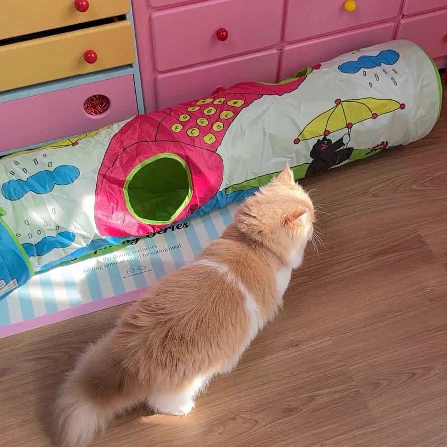 Peek-a-Play Illustrated Cat Tunnel