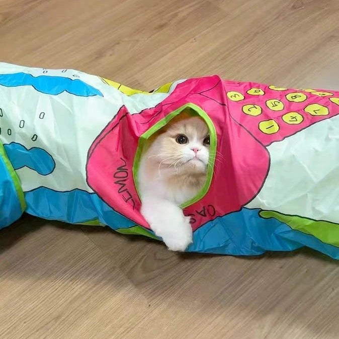 Peek-a-Play Illustrated Cat Tunnel