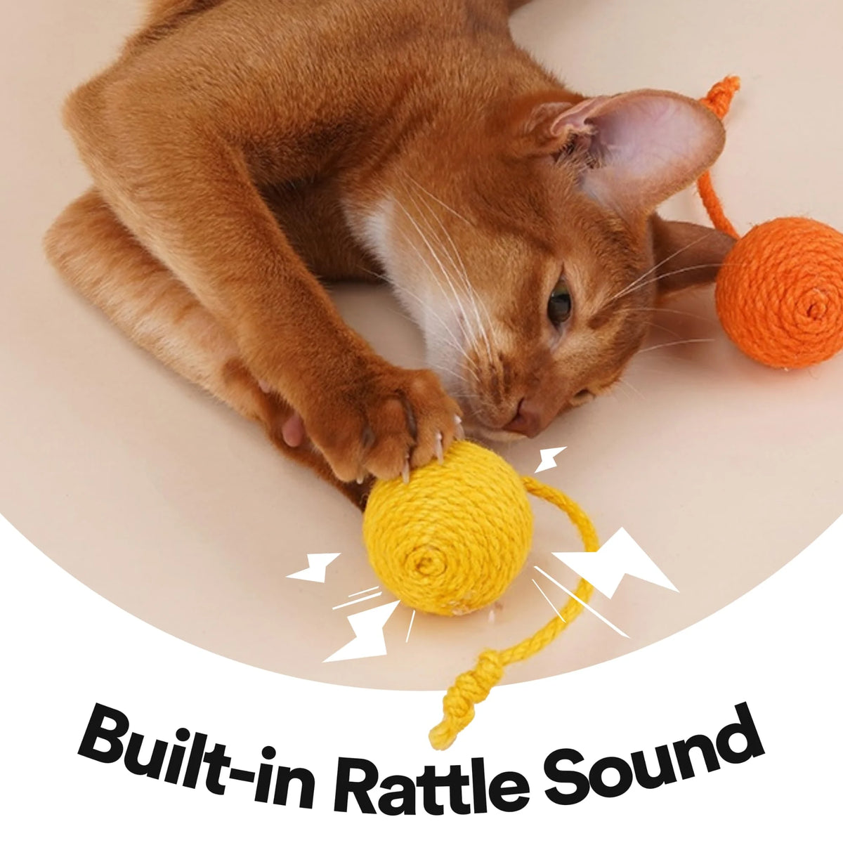 Funny Cat Toy Balls Sisal Interactive Pet Toy