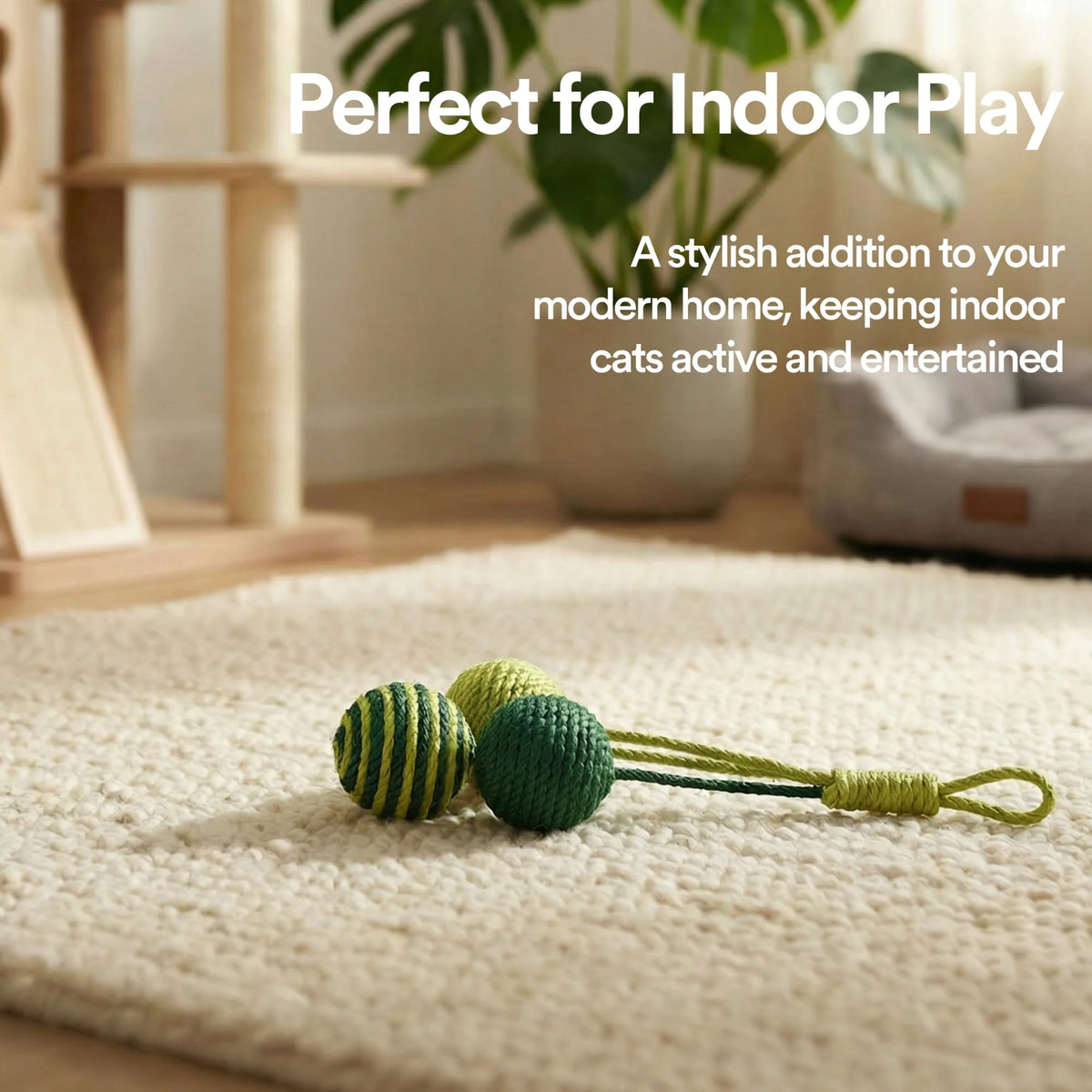 Funny Cat Toy Balls Sisal Interactive Pet Toy