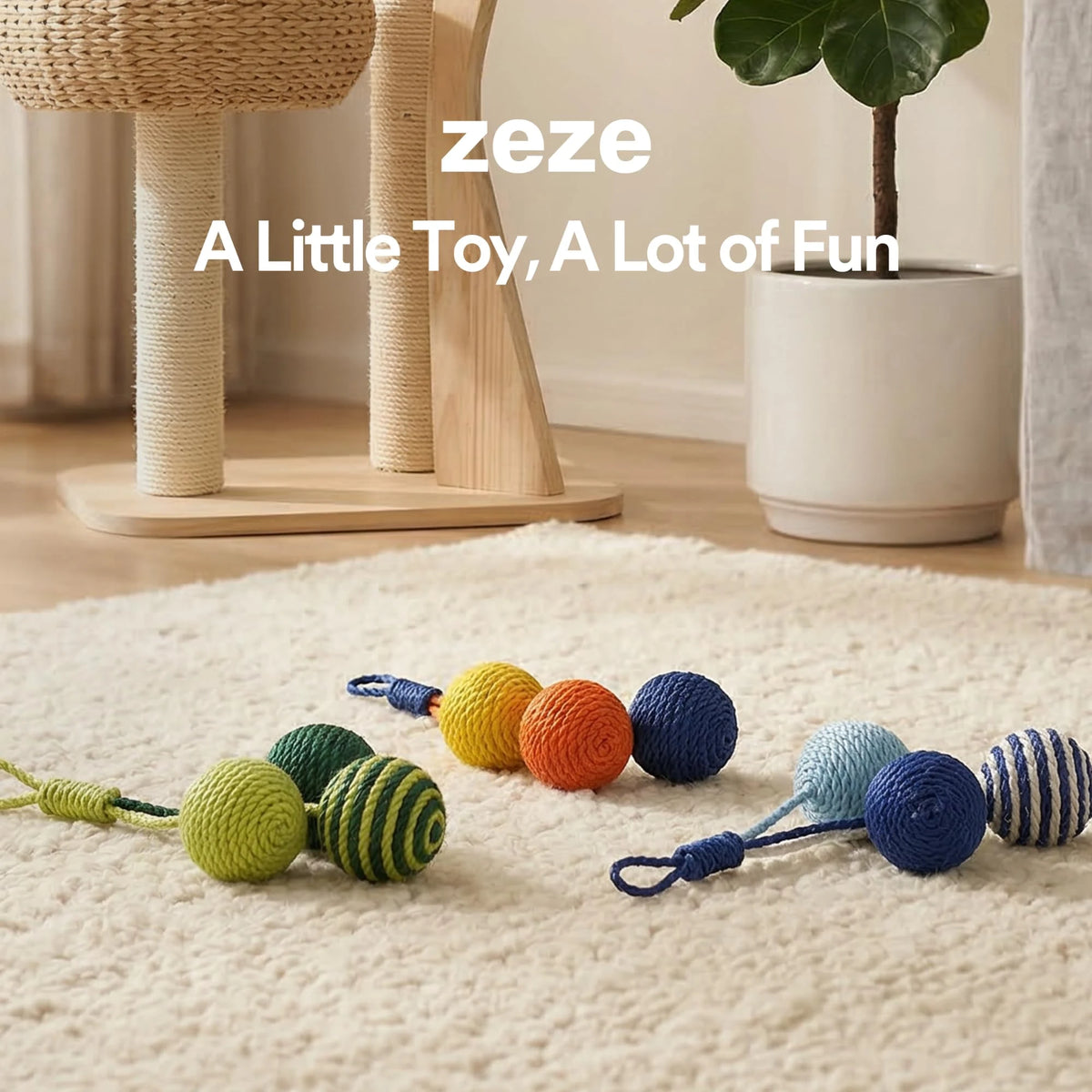Funny Cat Toy Balls Sisal Interactive Pet Toy