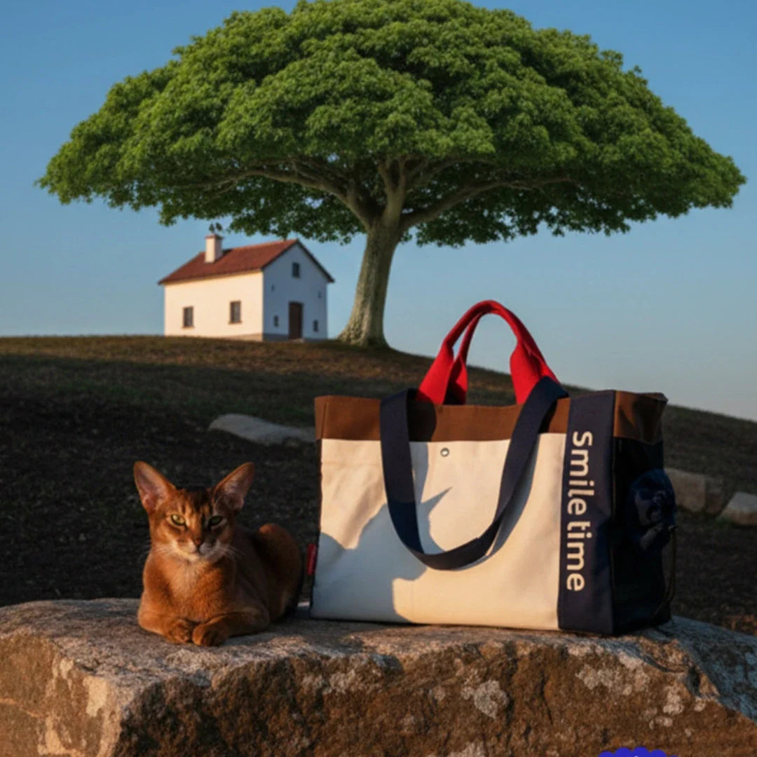ChromaGrid Lightweight Canvas Cat Carrier Tote – additional product view 3