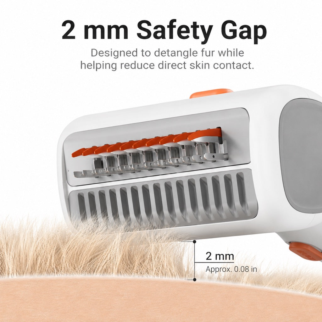 Self-Cleaning Pet Grooming & Dematting Brush for Cats & Dogs - At-Home Deshedding Comb for Loose Fur, Tangles & Couch Hair