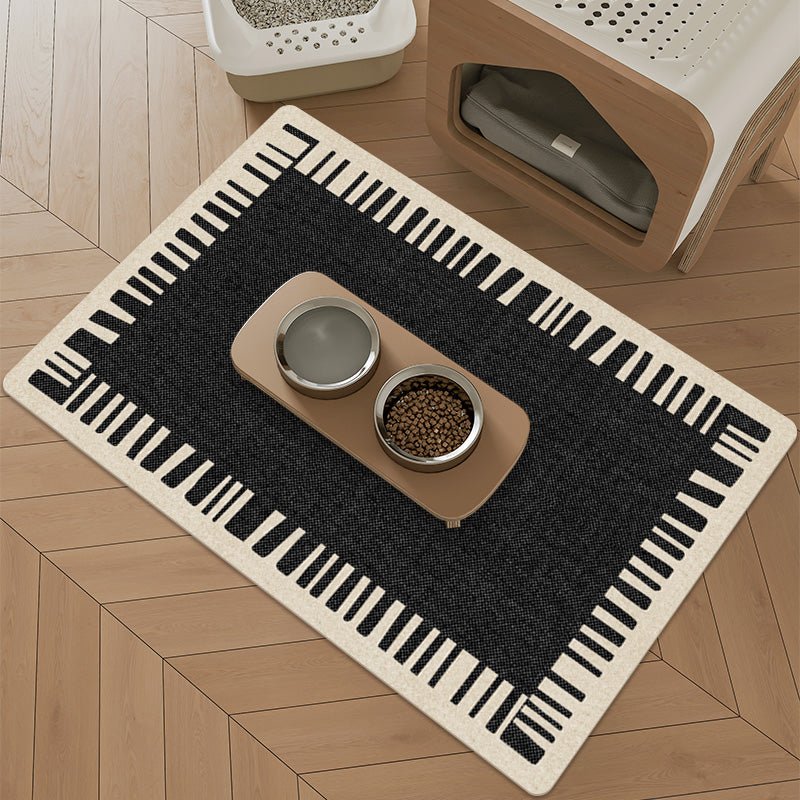 Pet Feeding Mat Leather Dog Food Mat Waterproof Anti-slide